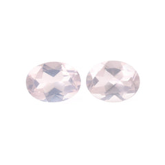 ROSE QUARTZ CUT OVAL (SEMI-MILKY/SUPER) 8X6MM 1.16 Cts.