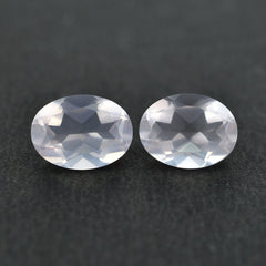 ROSE QUARTZ CUT OVAL (SEMI-MILKY/SUPER) 8X6MM 1.16 Cts.
