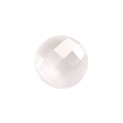 ROSE QUARTZ CHECKER CUT ROUND CAB (SEMI-MILKY/NORMAL) 7X7MM 1.10 Cts.