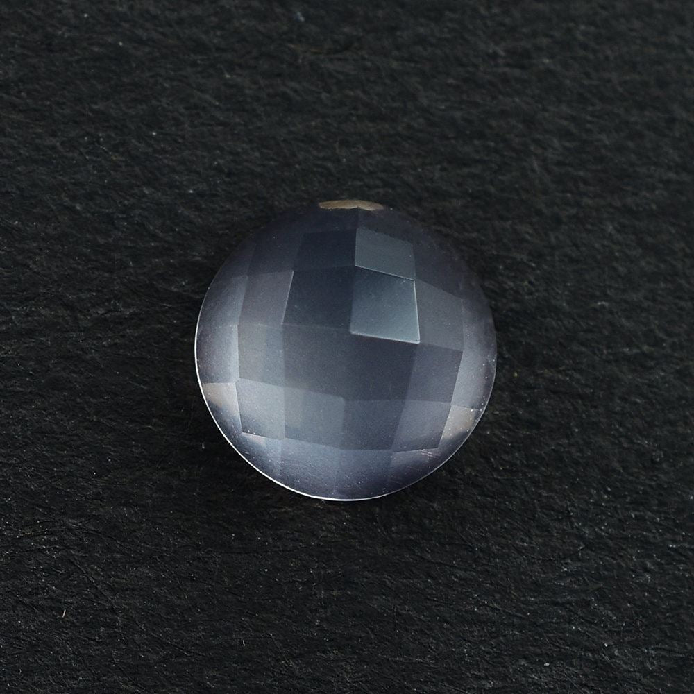 ROSE QUARTZ CHECKER CUT ROUND CAB (SEMI-MILKY/NORMAL) 7X7MM 1.10 Cts.