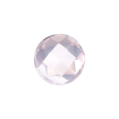 ROSE QUARTZ CHECKER CUT ROUND CAB (SEMI-MILKY/NORMAL) 7X7MM 1.10 Cts.