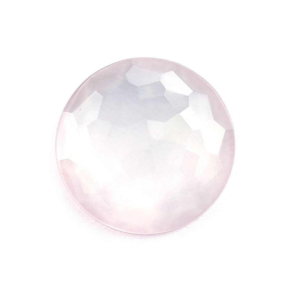 ROSE QUARTZ IRREGULAR CUT ROUND CAB 12.00MM 2.70 Cts.