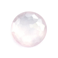 ROSE QUARTZ IRREGULAR CUT ROUND CAB 12.00MM 2.70 Cts.
