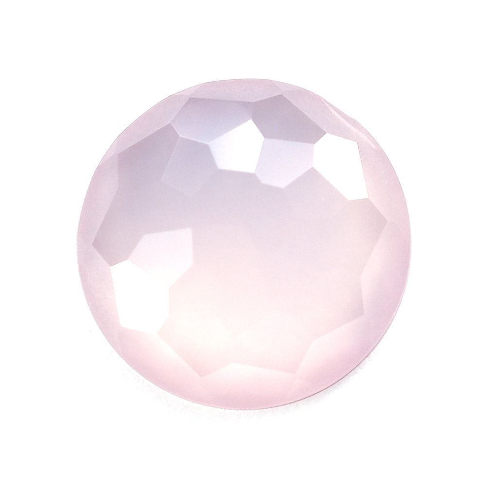 ROSE QUARTZ IRREGULAR CUT ROUND CAB 12.00MM 4.26 Cts.