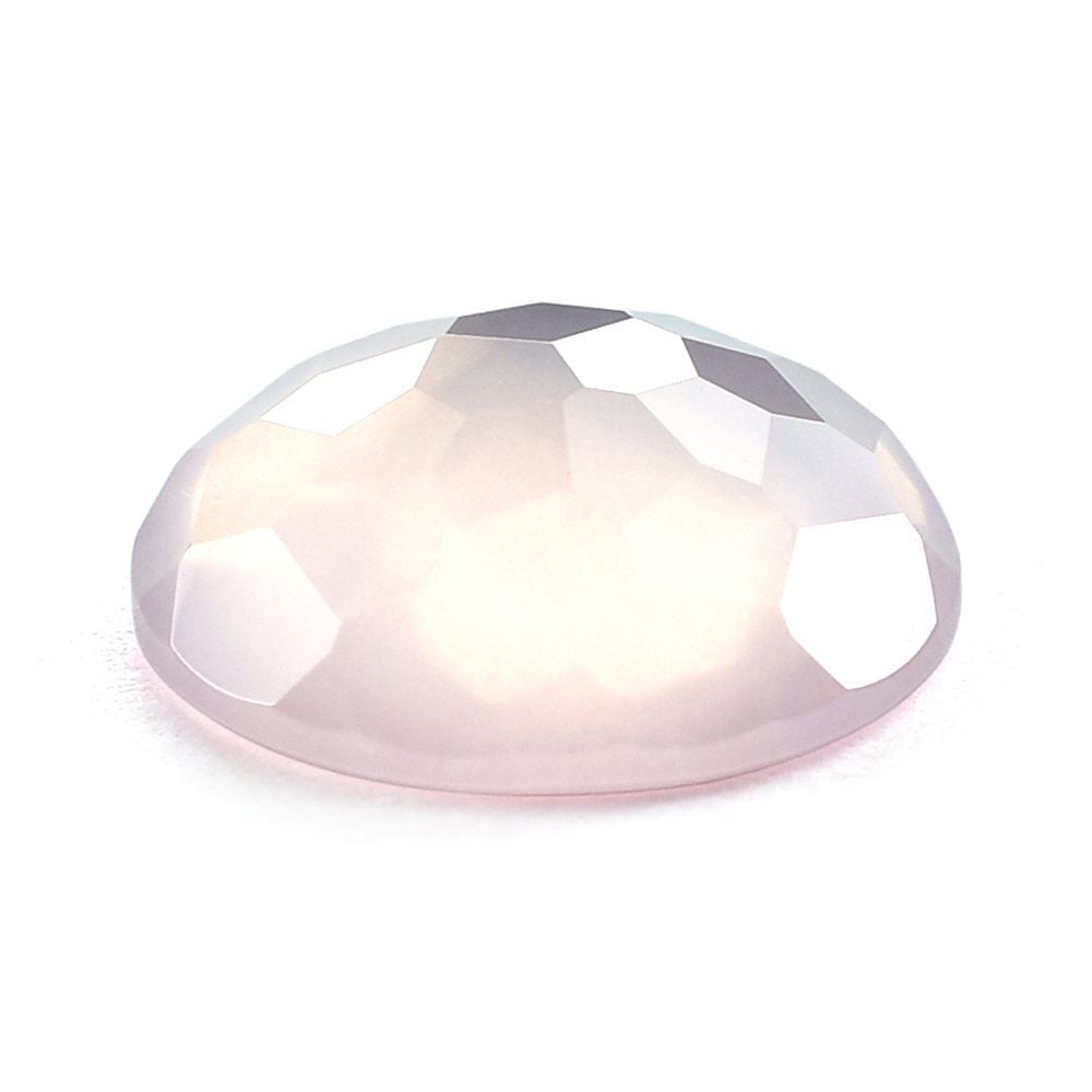 ROSE QUARTZ IRREGULAR CUT ROUND CAB 12.00MM 4.26 Cts.