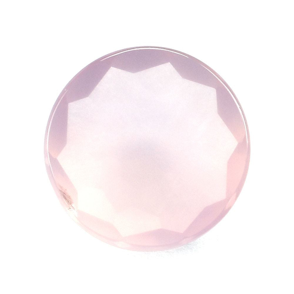 ROSE QUARTZ IRREGULAR CUT ROUND CAB 12.00MM 4.26 Cts.