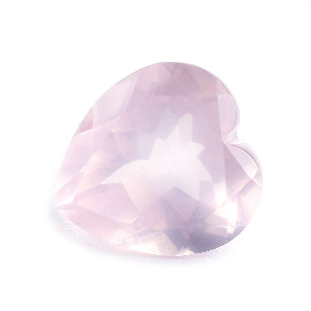 ROSE QUARTZ CUT HEART (SEMI-MILKY) (FINE) 12X11.50MM 3.82 Cts.