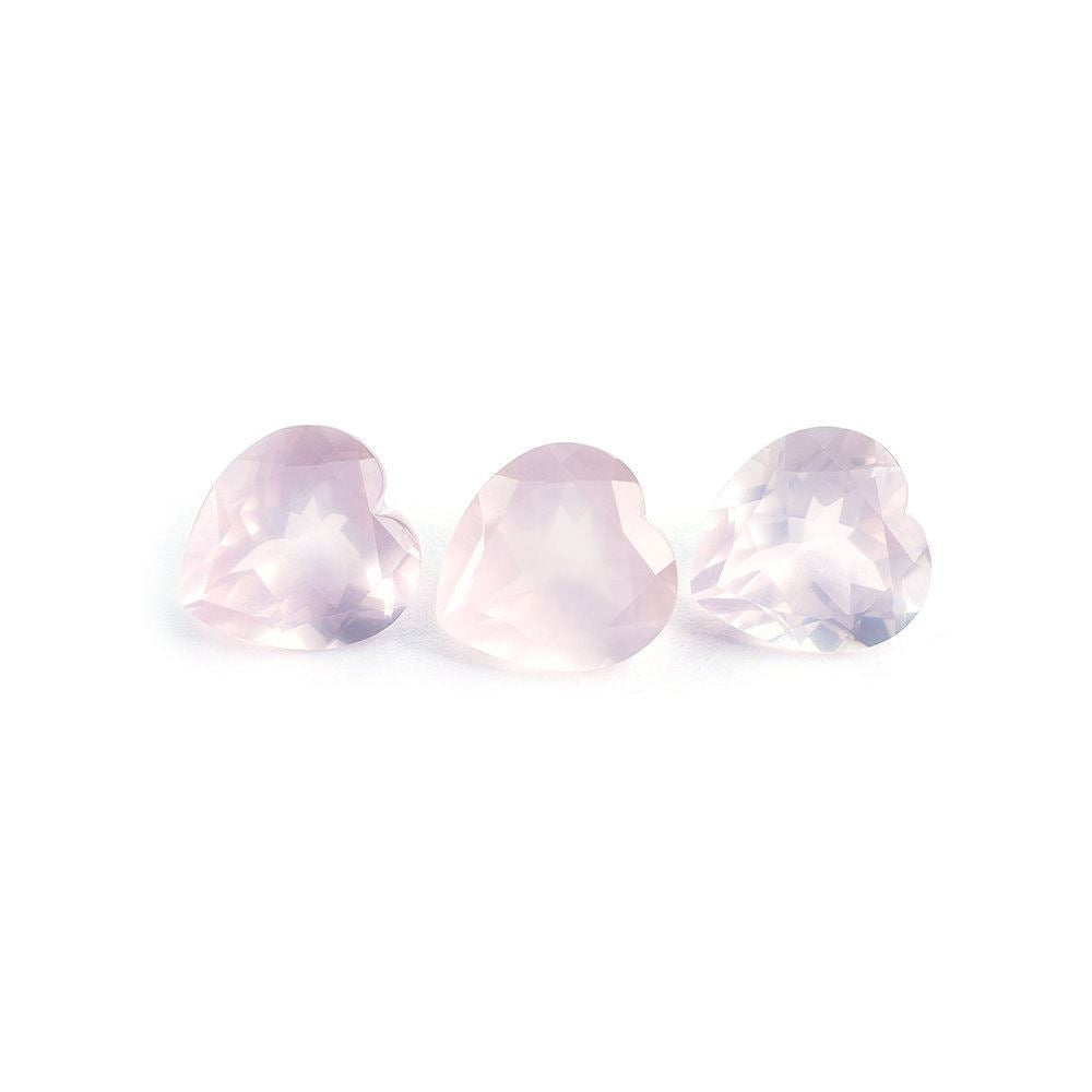 ROSE QUARTZ CUT HEART (SEMI-MILKY) (FINE) 12X11.50MM 3.82 Cts.
