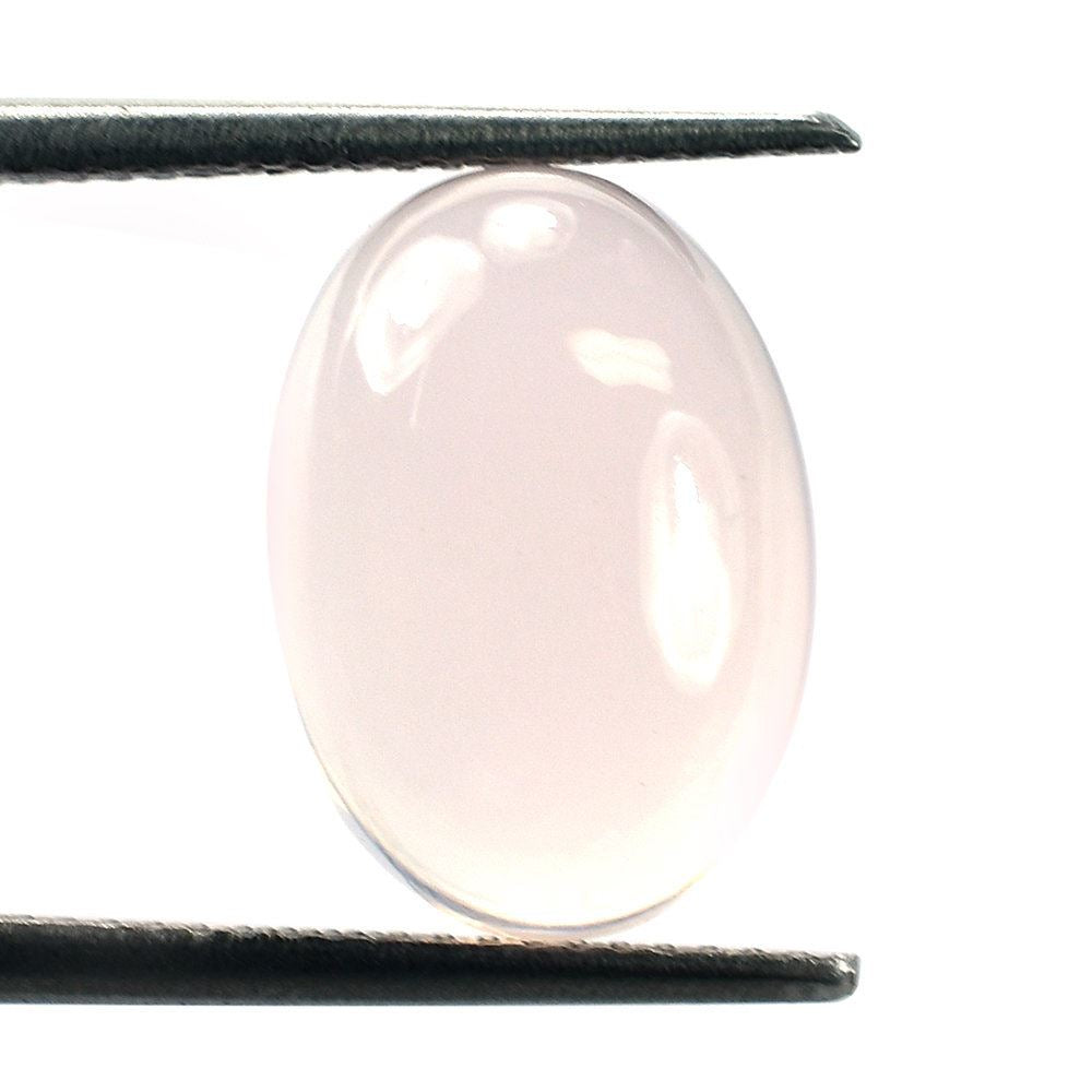 ROSE QUARTZ PLAIN OVAL CAB 14X10MM 7.05 Cts.