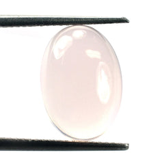 ROSE QUARTZ PLAIN OVAL CAB 14X10MM 7.05 Cts.