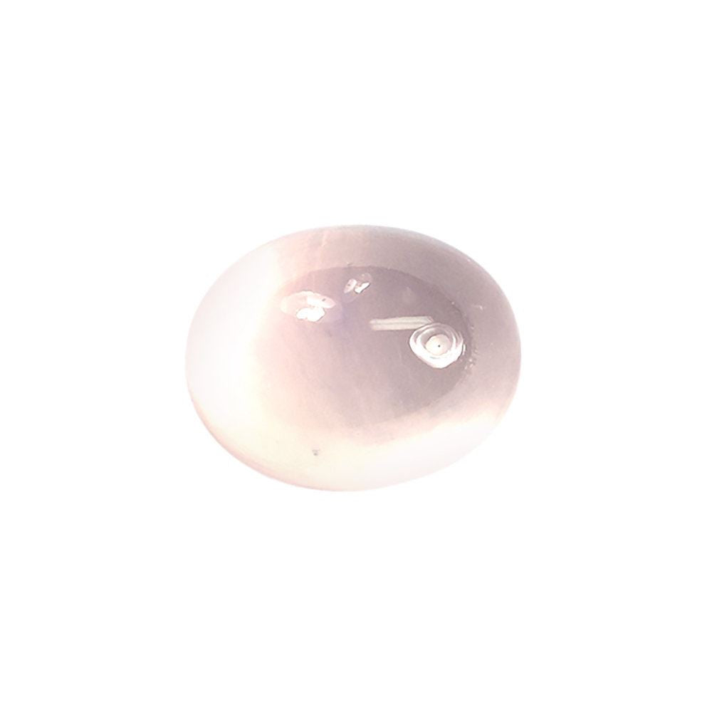 ROSE QUARTZ CUT FROSTED OVAL CAB 8X10MM 3.63 Cts.