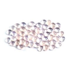 ROSE QUARTZ CUT FROSTED OVAL CAB 8X10MM 3.63 Cts.