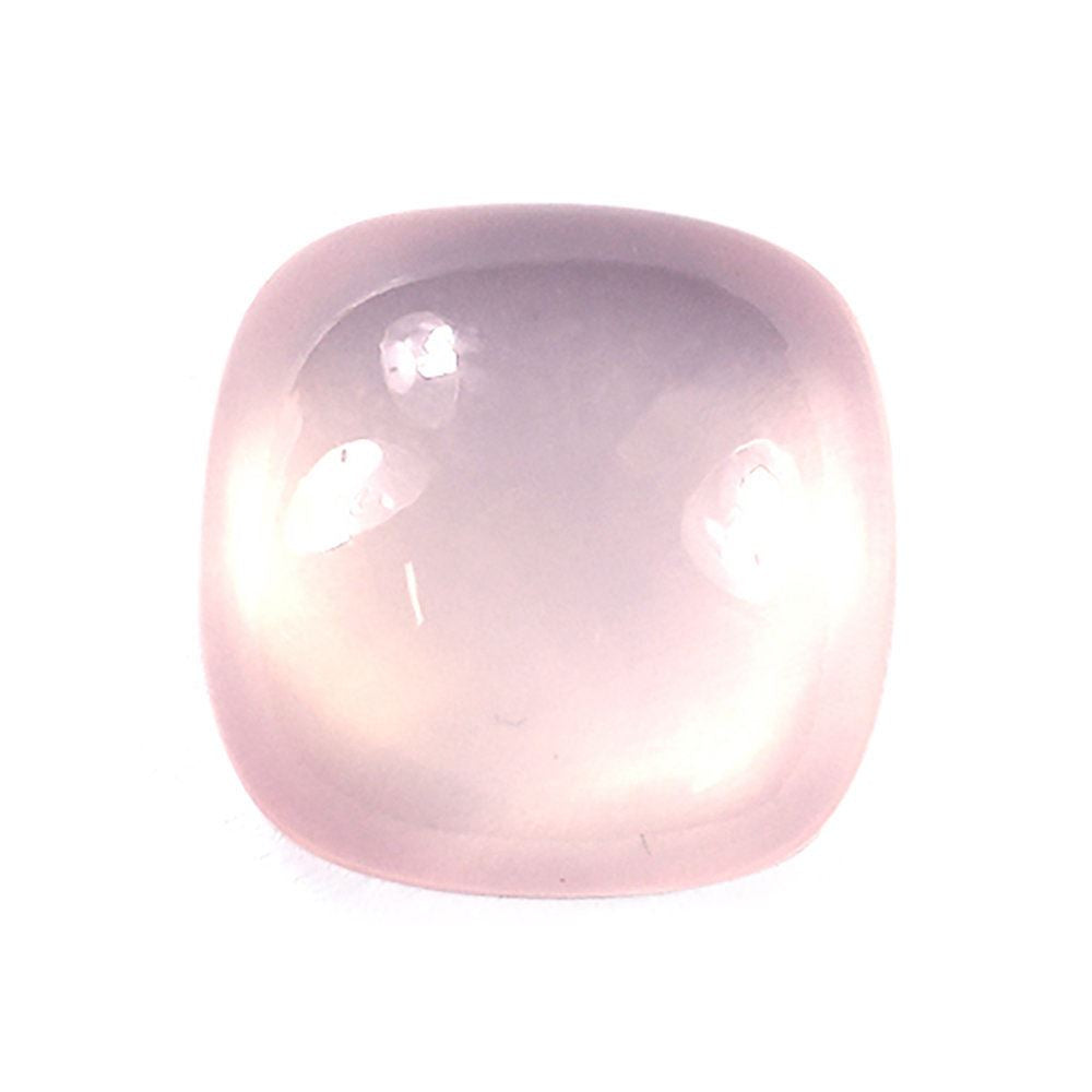 ROSE QUARTZ PLAIN CUSHION CAB 12X12MM 6.05 Cts.