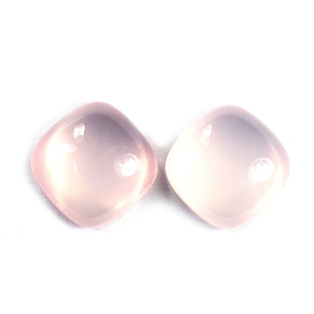 ROSE QUARTZ PLAIN CUSHION CAB 12X12MM 6.05 Cts.