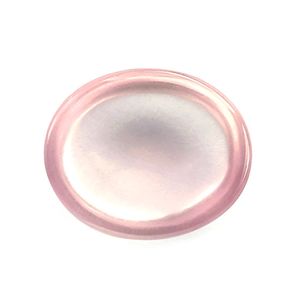 ROSE QUARTZ PLAIN OVAL CAB 12X10MM 4.55 Cts.