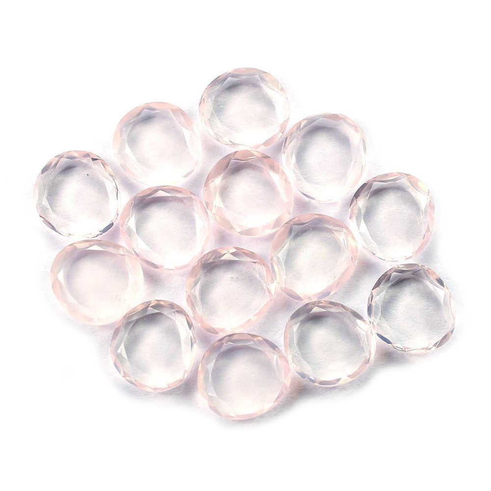 ROSE QUARTZ BOTH SIDE TABLE CUT TRILLIONISH (LIGHT) 9X8.30MM 1.89 Cts.