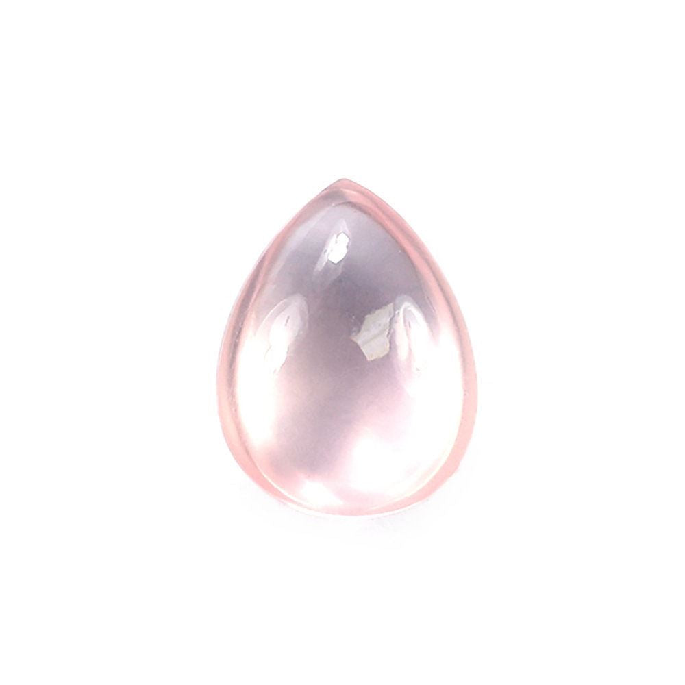 ROSE QUARTZ PLAIN PEAR CAB 8X6MM 1.16 Cts.