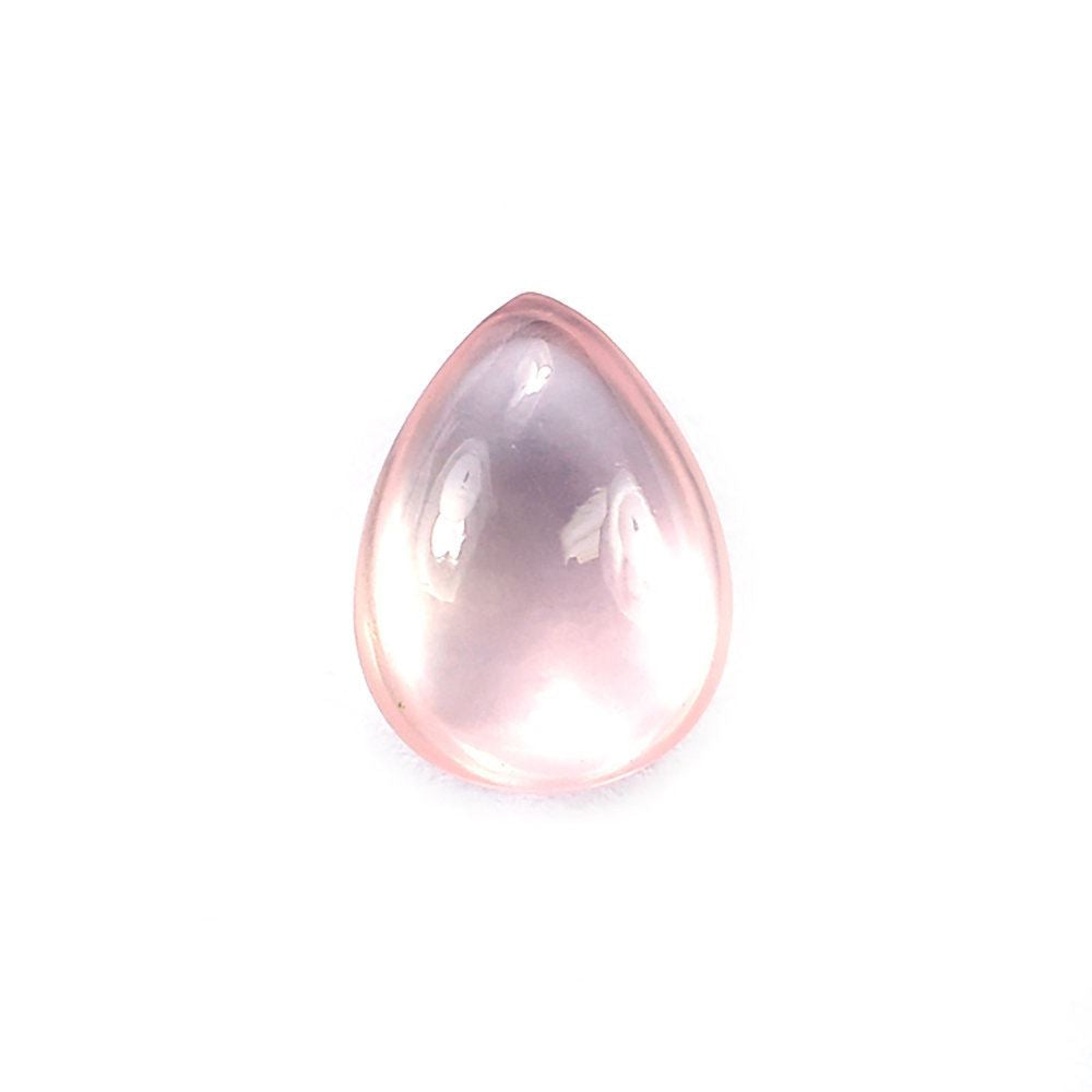 ROSE QUARTZ PLAIN PEAR CAB 8X6MM 1.16 Cts.