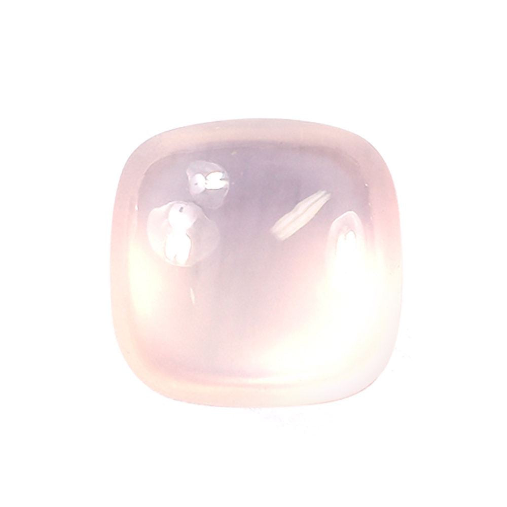 ROSE QUARTZ PLAIN LENTIL CUSHION 10X10MM 3.99 Cts.