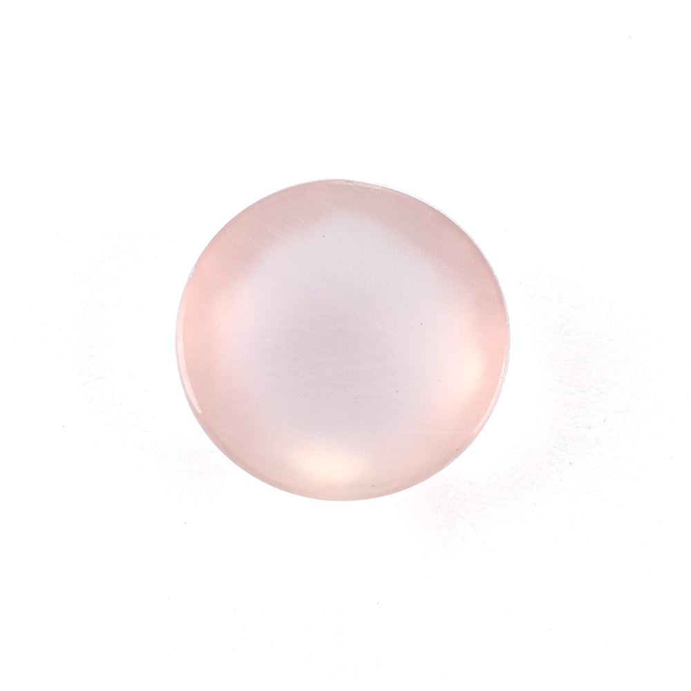 ROSE QUARTZ IRREGULAR CUT ROUND CAB (NORMAL/SEMI MILKY) 12.00 MM 5.07 Cts.