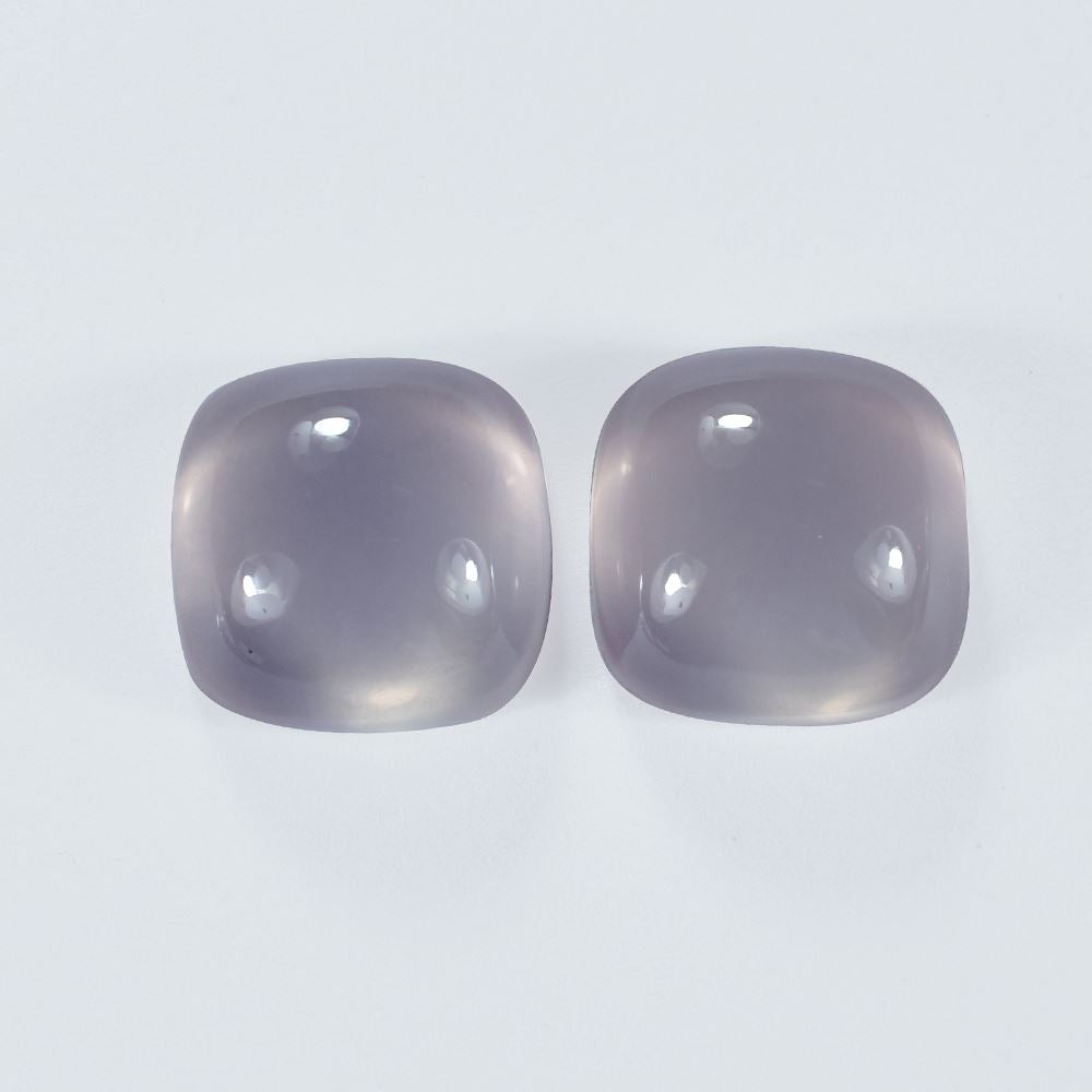 ROSE QUARTZ PLAIN CUSHION CAB (NORMAL/SEMI MILKY) 14.00X14.00 MM 11.30 Cts.