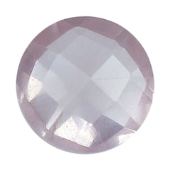 ROSE QUARTZ CHECKER CUT BRIOLETTE ROUND (LITE) 4.00X4.00MM 0.25 Cts.
