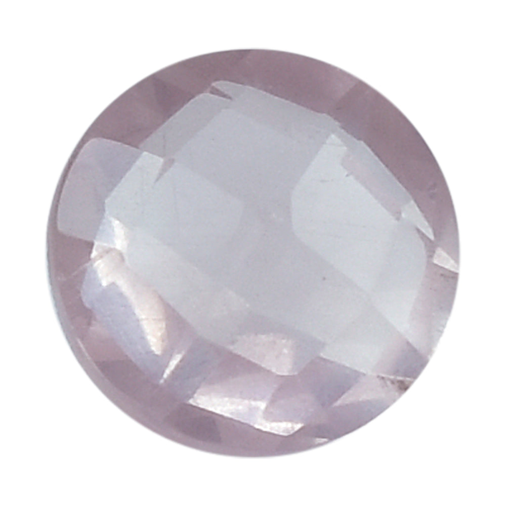 ROSE QUARTZ CHECKER CUT BRIOLETTE ROUND (LITE) 4.00X4.00MM 0.25 Cts.