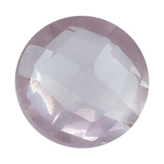ROSE QUARTZ CHECKER CUT BRIOLETTE ROUND (LITE) 4.00X4.00MM 0.25 Cts.