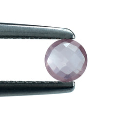 ROSE QUARTZ CHECKER CUT BRIOLETTE ROUND (LITE) 4.00X4.00MM 0.25 Cts.