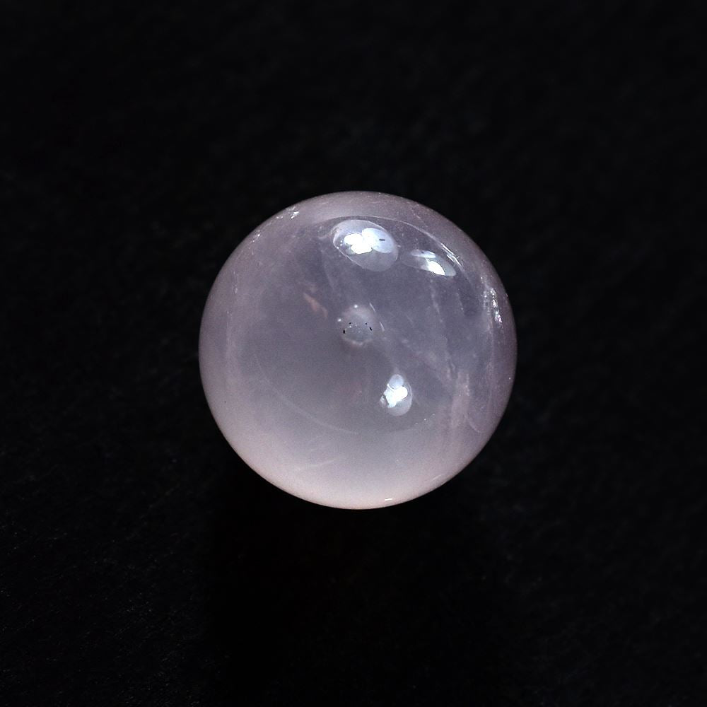 ROSE QUARTZ PLAIN ROUND BALLS (HALF DRILL 0.75)(SUPER EXTRA)(MILKY HI)10.00X10.00 MM 7.17 Cts.
