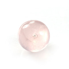 ROSE QUARTZ PLAIN ROUND BALLS (HALF DRILL 0.75)(SUPER)(SEMI MILKY HI)10.00X10.00 MM 7.19 Cts.