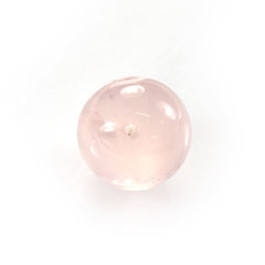 ROSE QUARTZ PLAIN ROUND BALLS (HALF DRILL 0.75)(SUPER EXTRA)(SOME BLACK SPOTS & LINE) 10.00X10.00 MM 7.11 Cts.