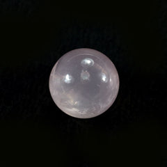 ROSE QUARTZ PLAIN ROUND BALLS (HALF DRILL 0.75)(SUPER EXTRA)(SOME BLACK SPOTS & LINE) 10.00X10.00 MM 7.11 Cts.