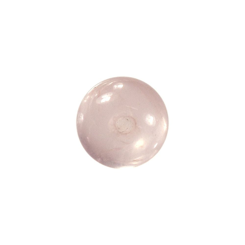 ROSE QUARTZ PLAIN ROUND BALLS (HALF DRILL 0.75)(SEMI MILKY HI) 5.00X5.00 MM 0.92 Cts.