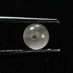 ROSE QUARTZ PLAIN ROUND BALLS (HALF DRILL 0.75)(SEMI MILKY HI) 5.00X5.00 MM 0.92 Cts.