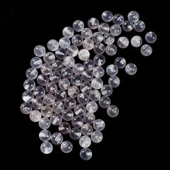 ROSE QUARTZ PLAIN ROUND BALLS (HALF DRILL 0.75)(SEMI MILKY HI) 5.00X5.00 MM 0.92 Cts.