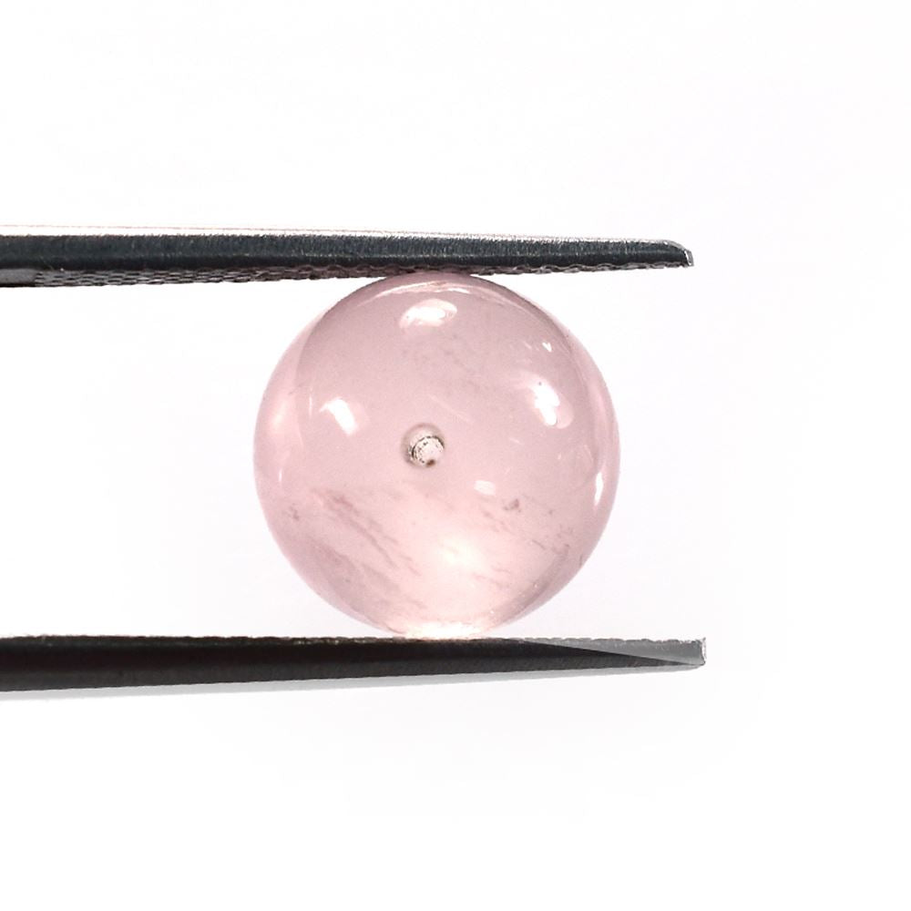 ROSE QUARTZ PLAIN ROUND BALLS (SUPER EXTRA)(TRANSPARENT SOME BLACK SPOTS & LINE) 10.00X10.00 MM 7.03 Cts.