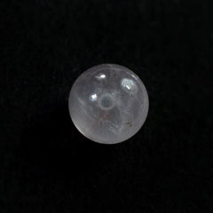 ROSE QUARTZ PLAIN ROUND BALLS (HALF DRILL 0.75)(SEMI MILKY SOME BLACK SPOTS) 5.00X5.00 MM 0.91 Cts.