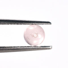 ROSE QUARTZ PLAIN ROUND BALLS (HALF DRILL 0.75)(TRANSPARENT NORMAL COLOR) 5.00X5.00 MM 0.91 Cts.