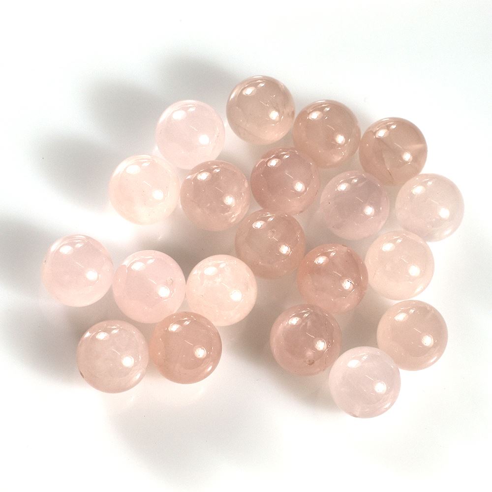 ROSE QUARTZ PLAIN ROUND BALLS (MILKY NORMAL HI) 10.00X10.00 MM 7.28 Cts.