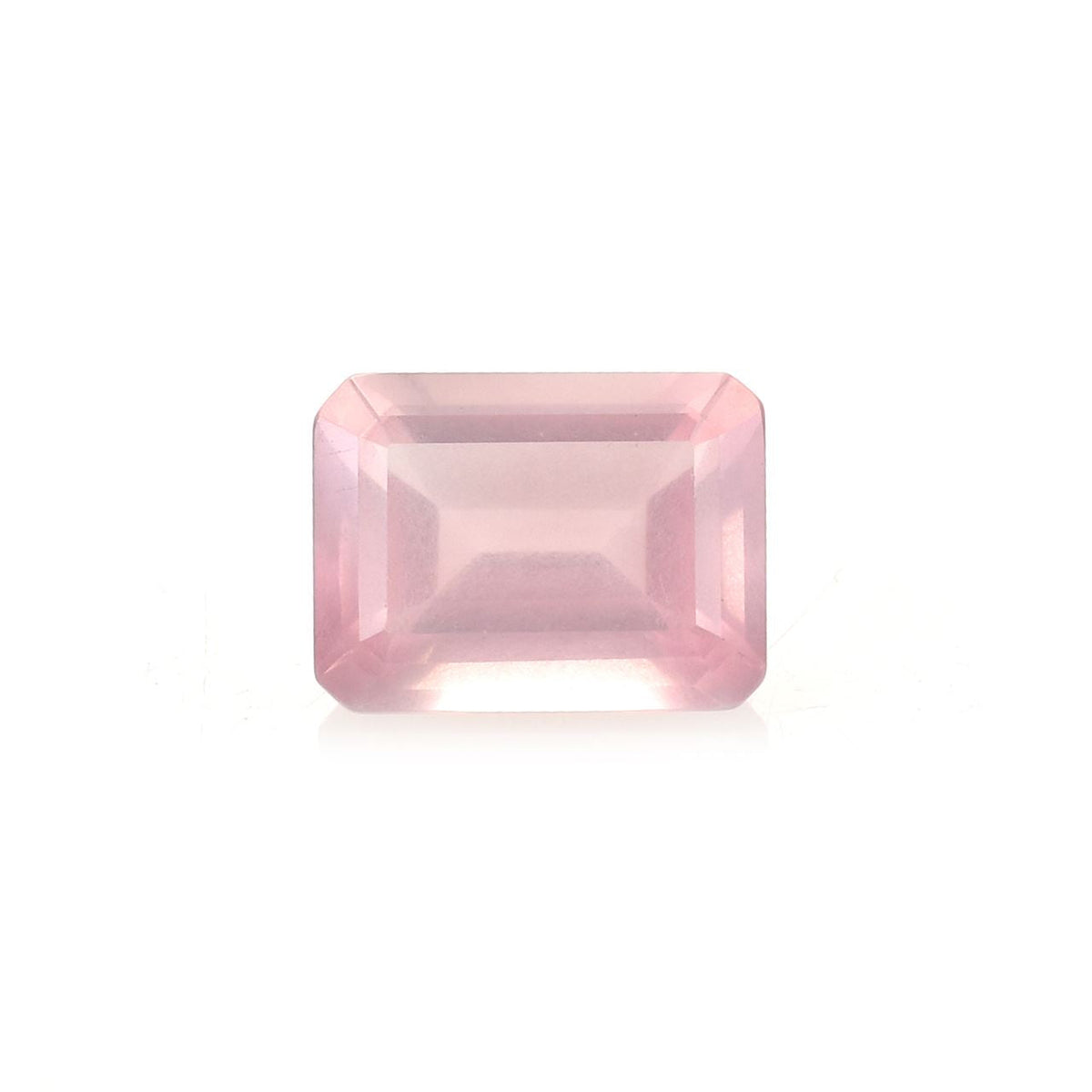 ROSE QUARTZ STEP CUT OCTAGON (SEMI MILKY)(SUPER SUPER EXTRA)(SI) 8.00X6.00 MM 1.36 Cts.