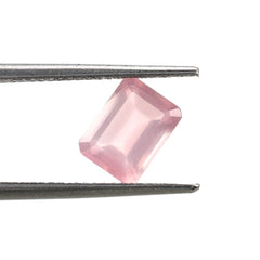 ROSE QUARTZ STEP CUT OCTAGON (SEMI MILKY)(SUPER SUPER EXTRA)(SI) 8.00X6.00 MM 1.36 Cts.