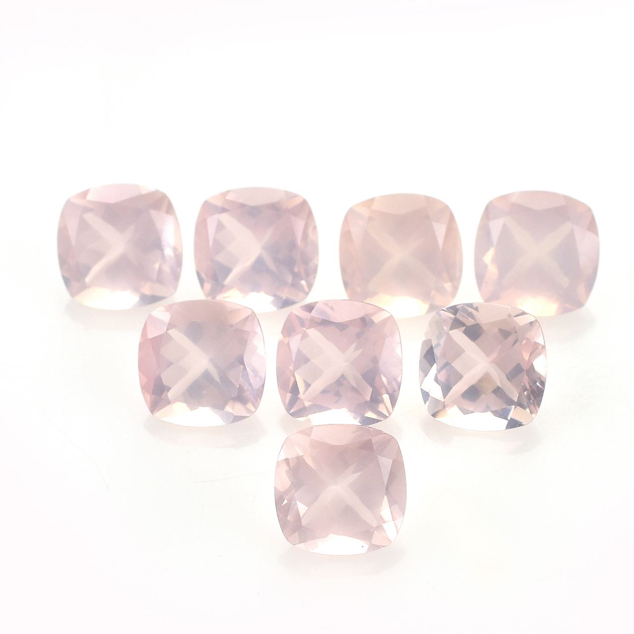 ROSE QUARTZ CUT CUSHION SRC (SUPER)(CLEAN) 8.00X8.00X8.00 MM 1.91 Cts.