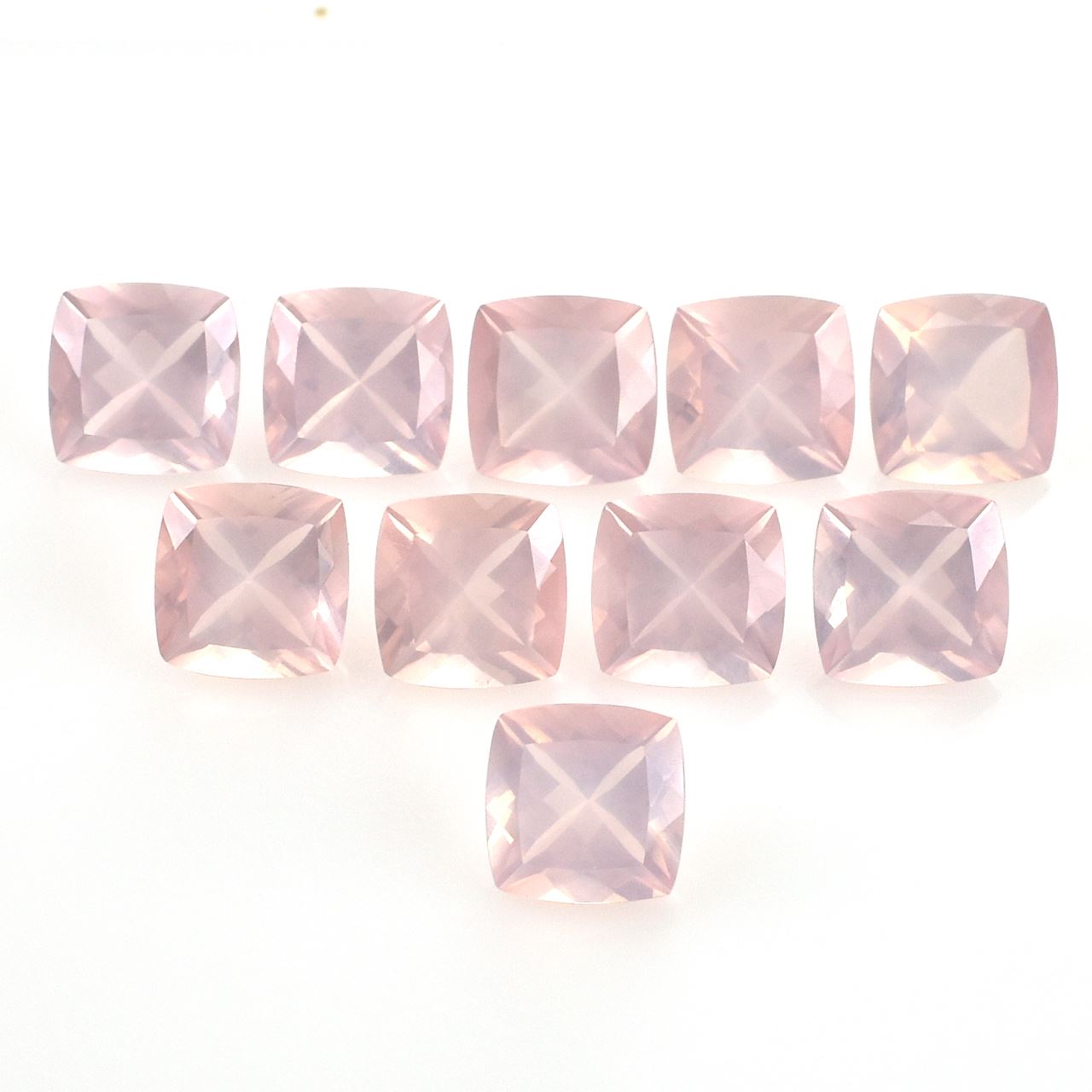 ROSE QUARTZ CUT ANTIQUE CUSHION (SEMI MILKY)(SUPER)(CLEAN) 8.00X8.00 MM 2.10 Cts.