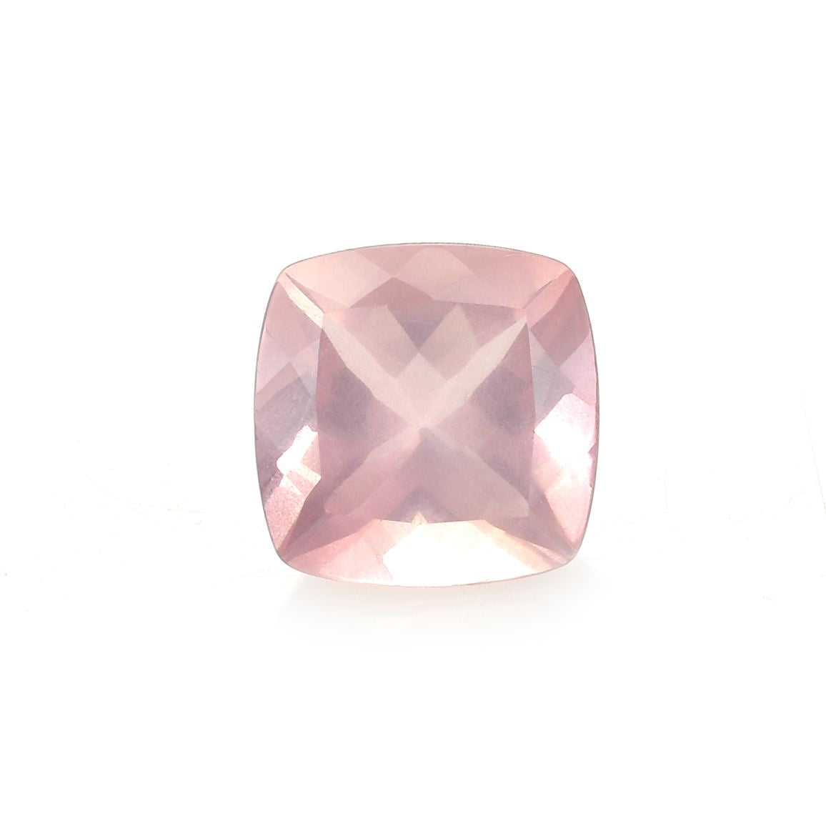 ROSE QUARTZ CUT ANTIQUE CUSHION (SEMI MILKY)(SUPER SUPER EXTRA)(SI) 8.00X8.00 MM 1.86 Cts.