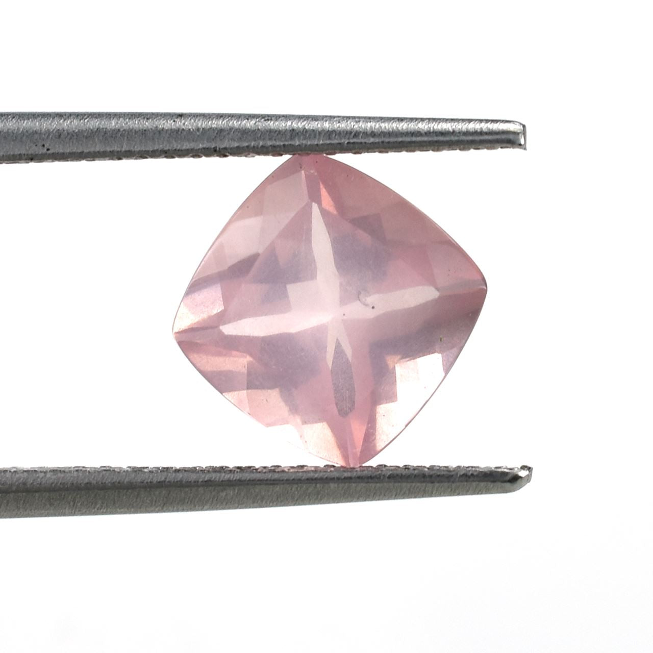 ROSE QUARTZ CUT ANTIQUE CUSHION (SEMI MILKY)(SUPER SUPER EXTRA)(SI) 8.00X8.00 MM 1.86 Cts.