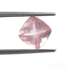 ROSE QUARTZ CUT ANTIQUE CUSHION (SEMI MILKY)(SUPER SUPER EXTRA)(SI) 8.00X8.00 MM 1.86 Cts.