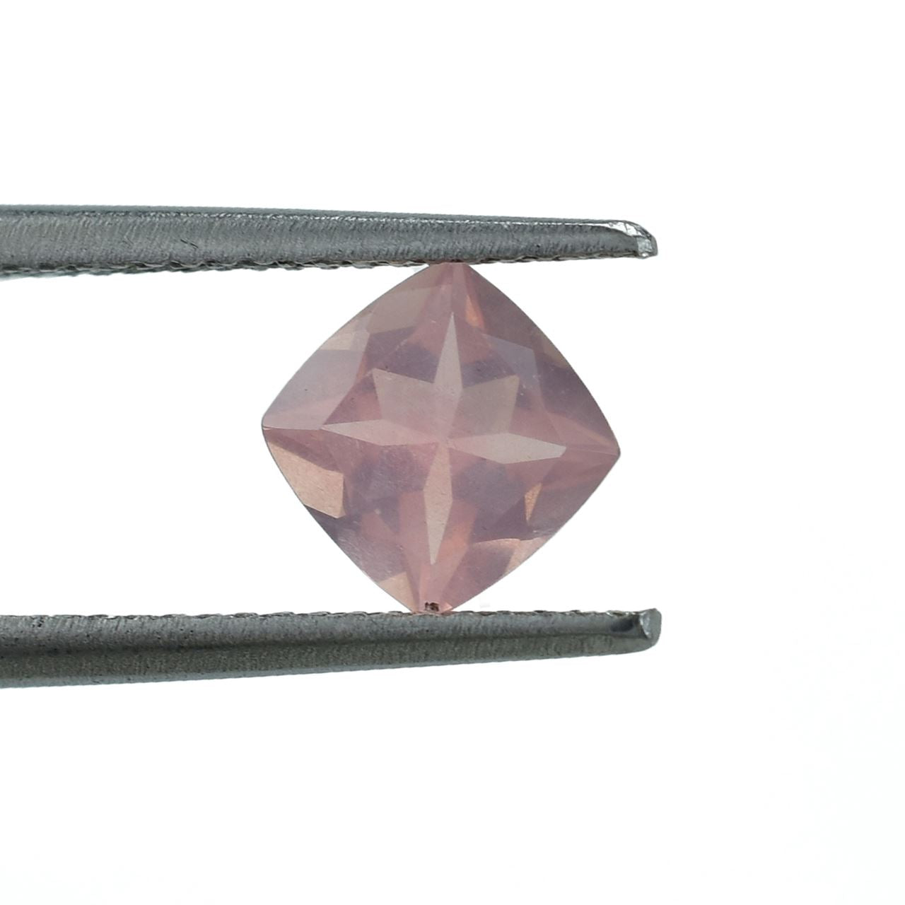 ROSE QUARTZ CUT ANTIQUE CUSHION (SEMI MILKY)(SUPER SUPER EXTRA)(CLEAN) 6.00X6.00 MM 0.91 Cts.