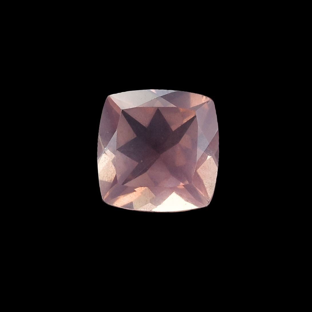 ROSE QUARTZ CUT ANTIQUE CUSHION (SEMI MILKY)(SUPER SUPER EXTRA)(CLEAN) 6.00X6.00 MM 0.91 Cts.