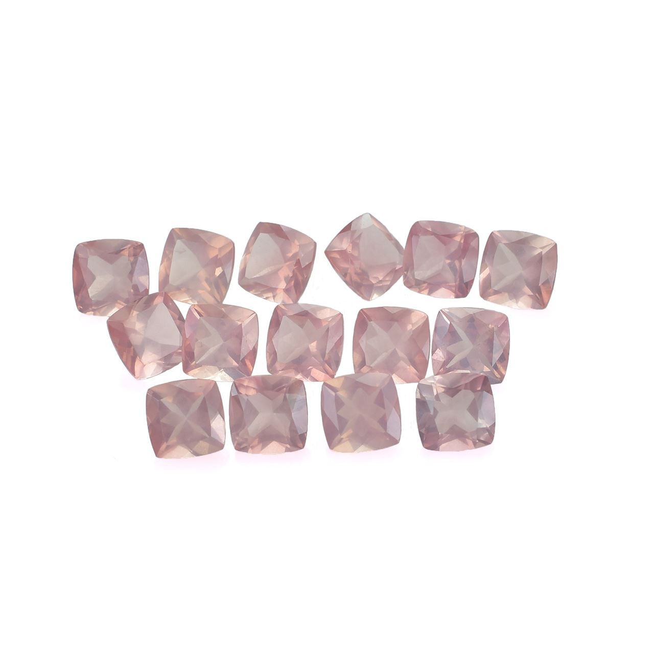 ROSE QUARTZ CUT ANTIQUE CUSHION (SEMI MILKY)(SUPER SUPER EXTRA)(CLEAN) 6.00X6.00 MM 0.91 Cts.